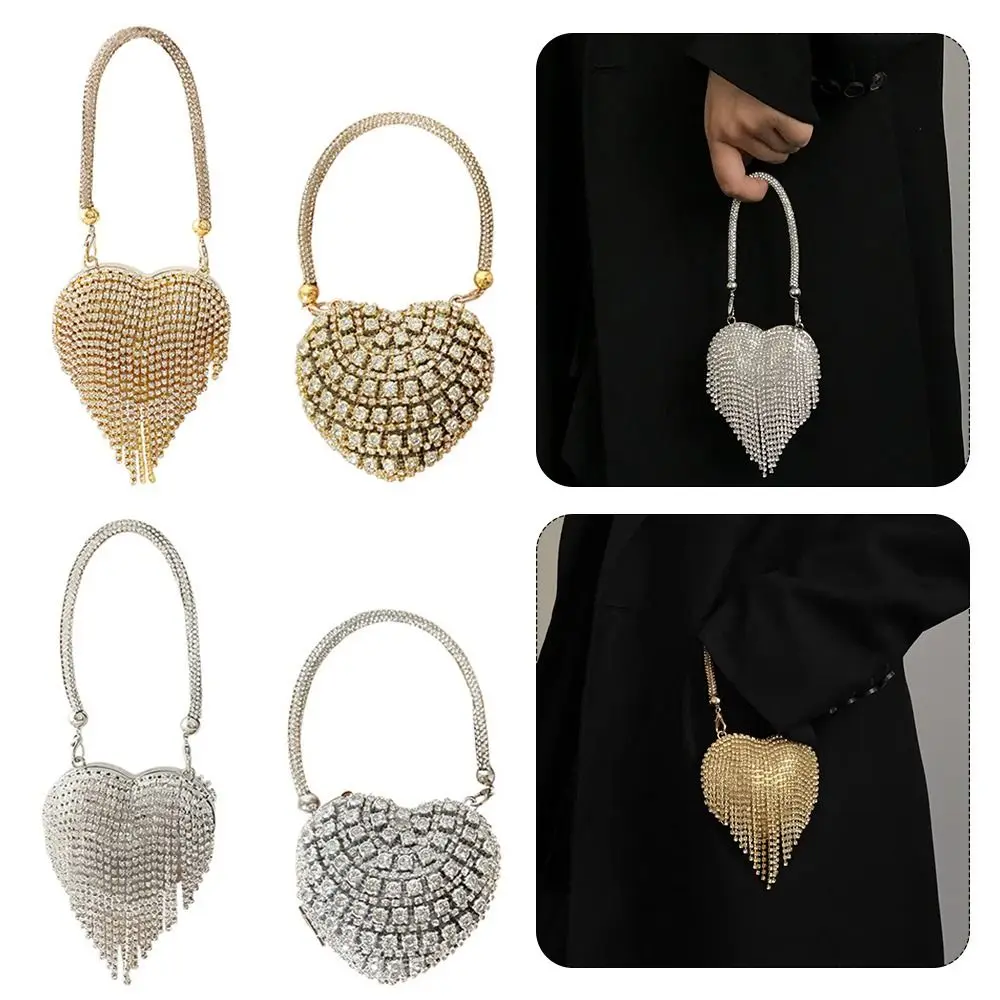 Heart Shape Retro Envelope Bag Luxury Design Rhinestones Mini Bag Small Size Chain Shoulder Diamond Studded Bag Evening Events
Heart Shape Retro Envelope Bag Luxury Design Rhinestones Mini Bag Small Size Chain Shoulder Diamond Studded Bag Evening Events