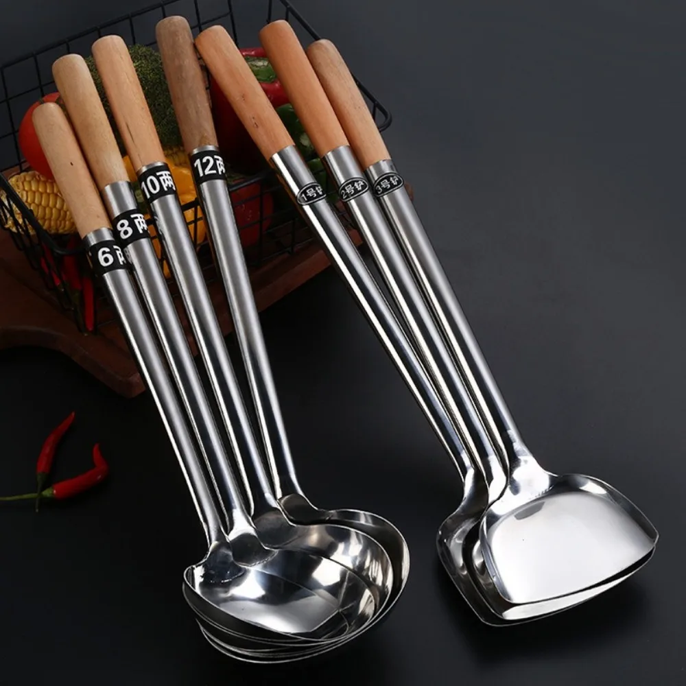 Durable Large Frying Spoon Stainless Steel Wooden Handle Cooking Spatula Anti Scald Lengthened Soup Spoon Kitchen Utensil
Durable Large Frying Spoon Stainless Steel Wooden Handle Cooking Spatula Anti Scald Lengthened Soup Spoon Kitchen Utensil
