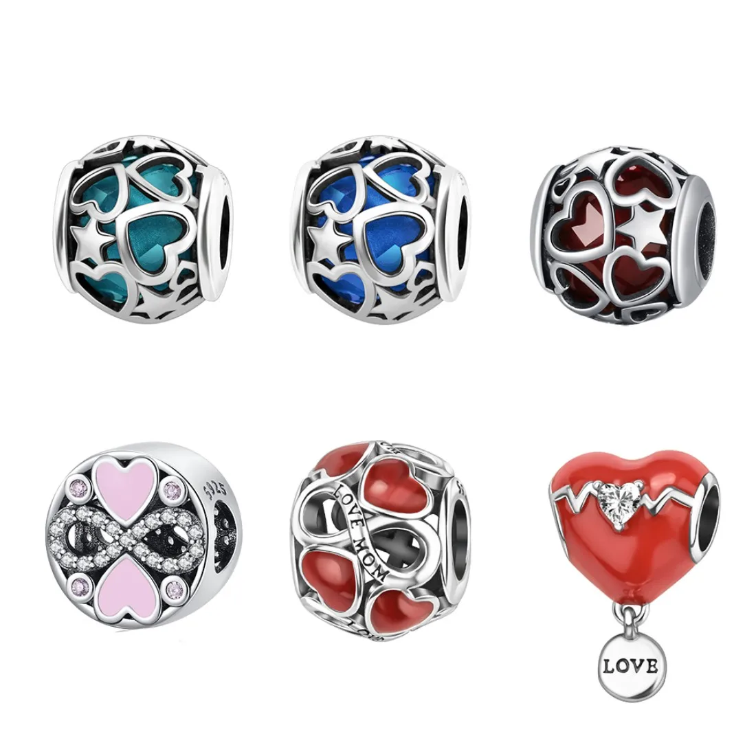 925 sterling silver pendant with heart-shaped beads suitable for original bracelet necklace DIY jewelry gift
925 sterling silver pendant with heart-shaped beads suitable for original bracelet necklace DIY jewelry gift