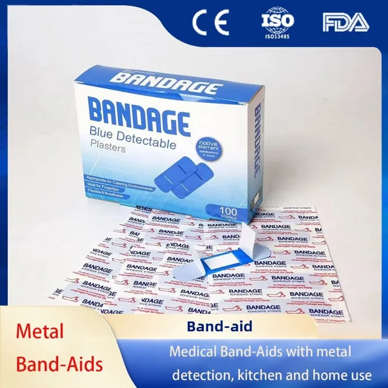 100 pieces of blue metal detectable band-aids, food, hotels, restaurants, chefs, hemostasis, waterproof medical band-aids
100 pieces of blue metal detectable band-aids, food, hotels, restaurants, chefs, hemostasis, waterproof medical band-aids