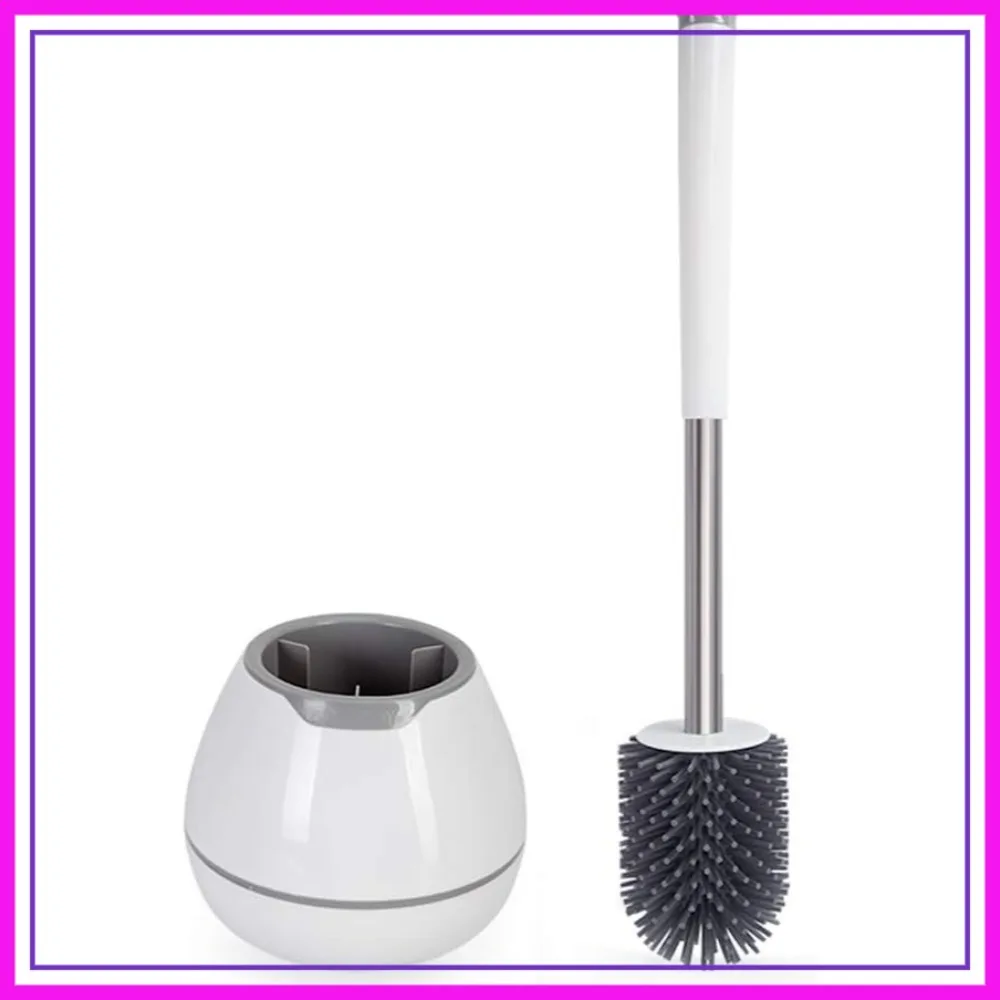 Silicone Toilet Brush and Holder Set, Bathroom Cleaning Bowl Kit with Tweezers, Aluminum Handle - White
Silicone Toilet Brush and Holder Set, Bathroom Cleaning Bowl Kit with Tweezers, Aluminum Handle - White