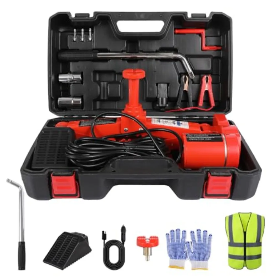 Premium 10 in 1 Electric Scissor Jack Enhanced Safety 3 Ton Car Jack Kit Automatic 12V Tire Repair Kit for Sedans SUV Tire Repl
Premium 10 in 1 Electric Scissor Jack Enhanced Safety 3 Ton Car Jack Kit Automatic 12V Tire Repair Kit for Sedans SUV Tire Repl