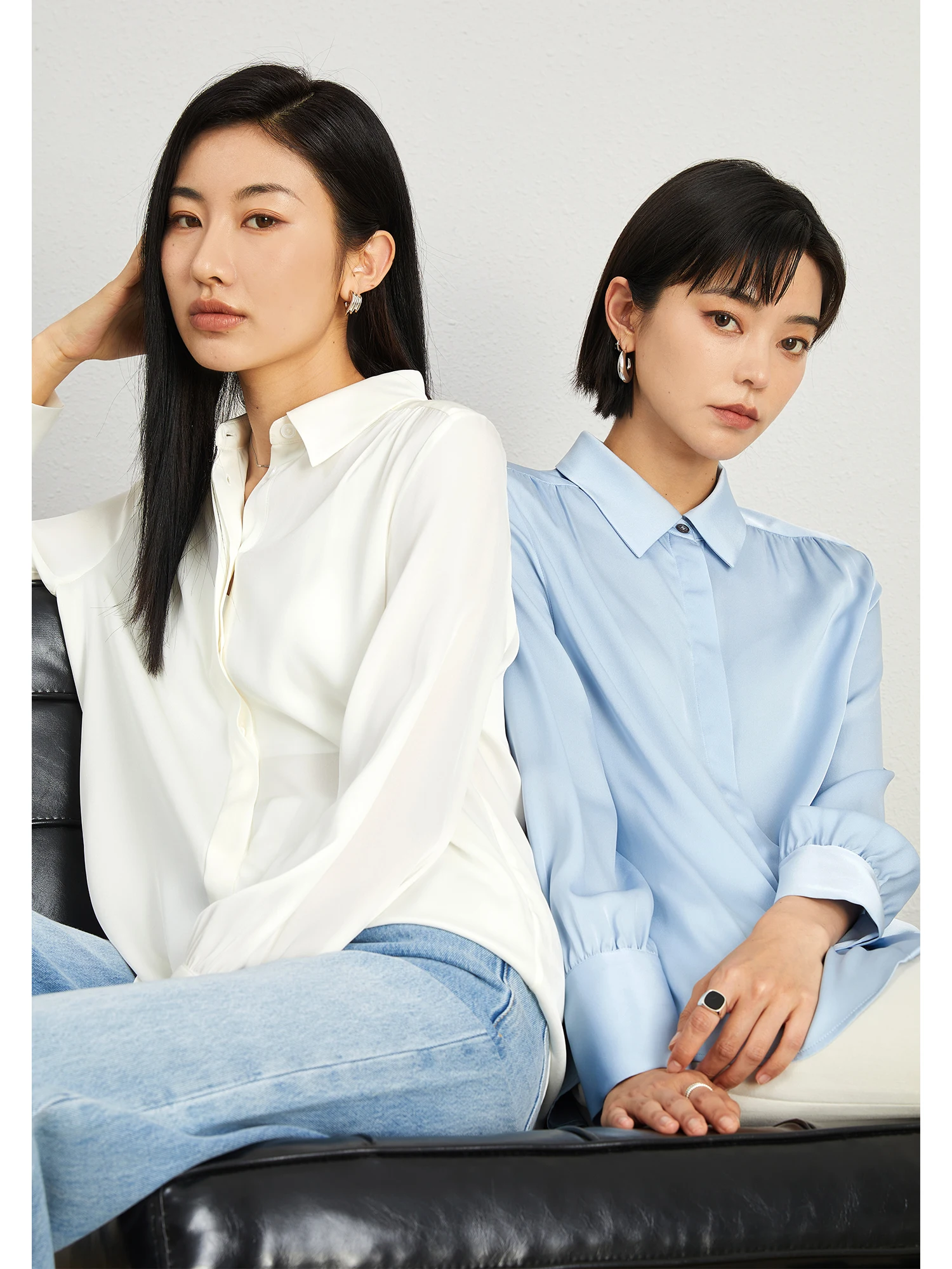 ChangDX Magic Satin Long Sleeve Silk Shirt Ice Cool Elegant Goddess Silky Smooth Cool Sensation Elastic Silk Women's Shirt
ChangDX Magic Satin Long Sleeve Silk Shirt Ice Cool Elegant Goddess Silky Smooth Cool Sensation Elastic Silk Women's Shirt