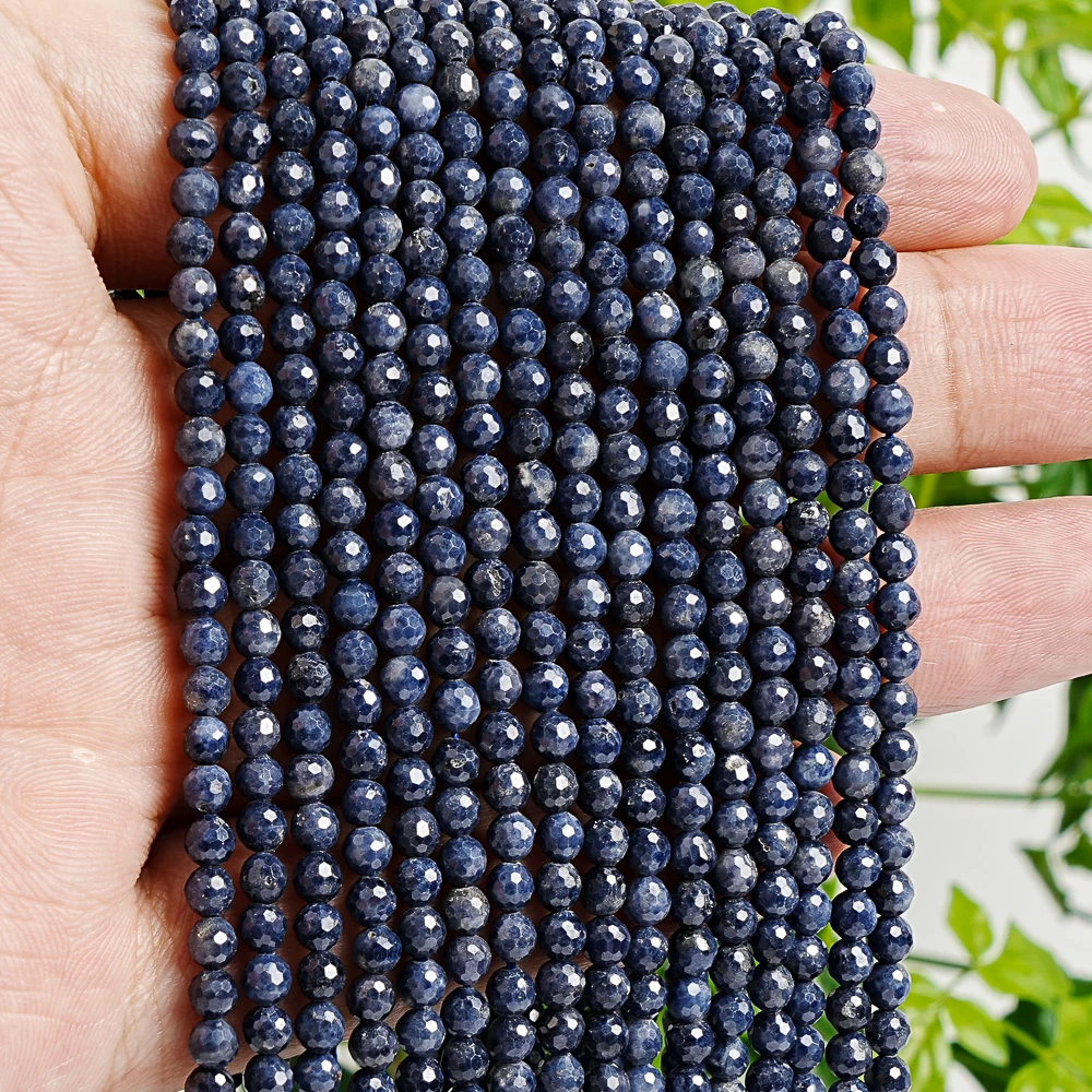 128-Facet Deep Blue Crystal Sapphire Beads 3-4mm Round Loose Beads Gemstone for Luxury Jewelry Making DIY Beading Supplies
128-Facet Deep Blue Crystal Sapphire Beads 3-4mm Round Loose Beads Gemstone for Luxury Jewelry Making DIY Beading Supplies
