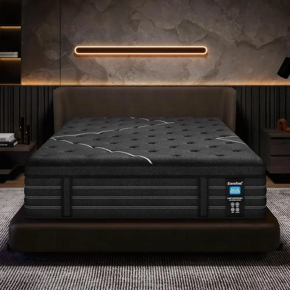 14 Inch Plush Hybrid Mattress with Extra Firm Edge Support and Lumbar Pain Relief
14 Inch Plush Hybrid Mattress with Extra Firm Edge Support and Lumbar Pain Relief
