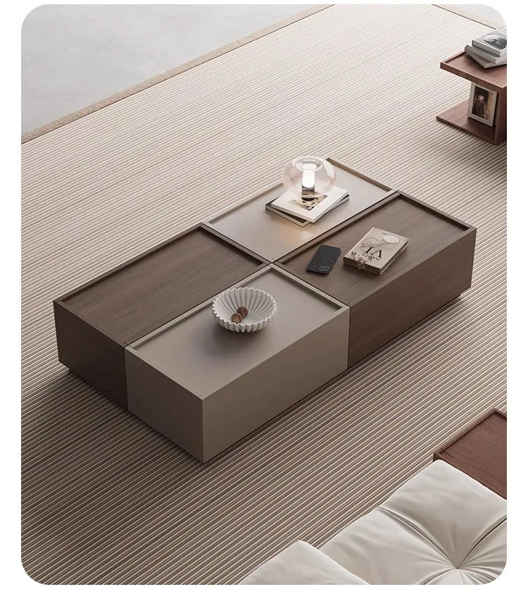 Multi-function Rectangle Space Saving Smart Coffee Table With Storage Tv Stand And Coffee Table Set