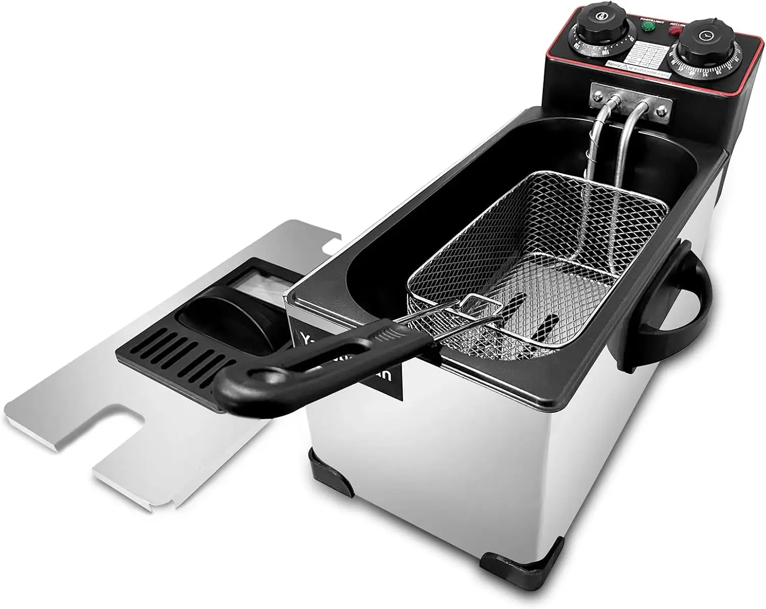 3L Deep Fryer with Basket, 1300W Electric Pot with Temp Control, Timer, View Window Lid
3L Deep Fryer with Basket, 1300W Electric Pot with Temp Control, Timer, View Window Lid