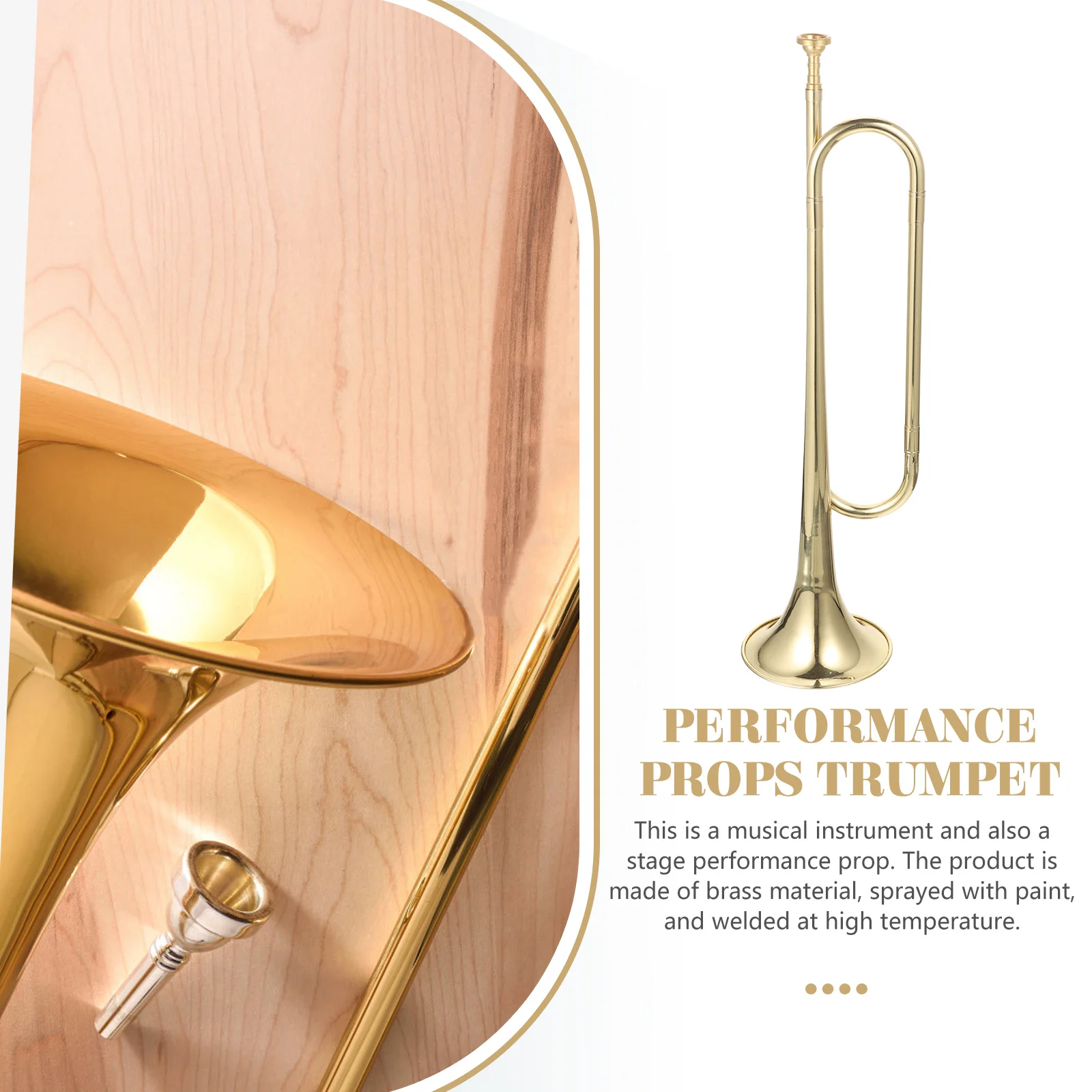 Trumpet Student Kids Brass Musical Instrument Stage Performance Decorative Art Gift Friends Family Creative Design Exquisite 
Trumpet Student Kids Brass Musical Instrument Stage Performance Decorative Art Gift Friends Family Creative Design Exquisite