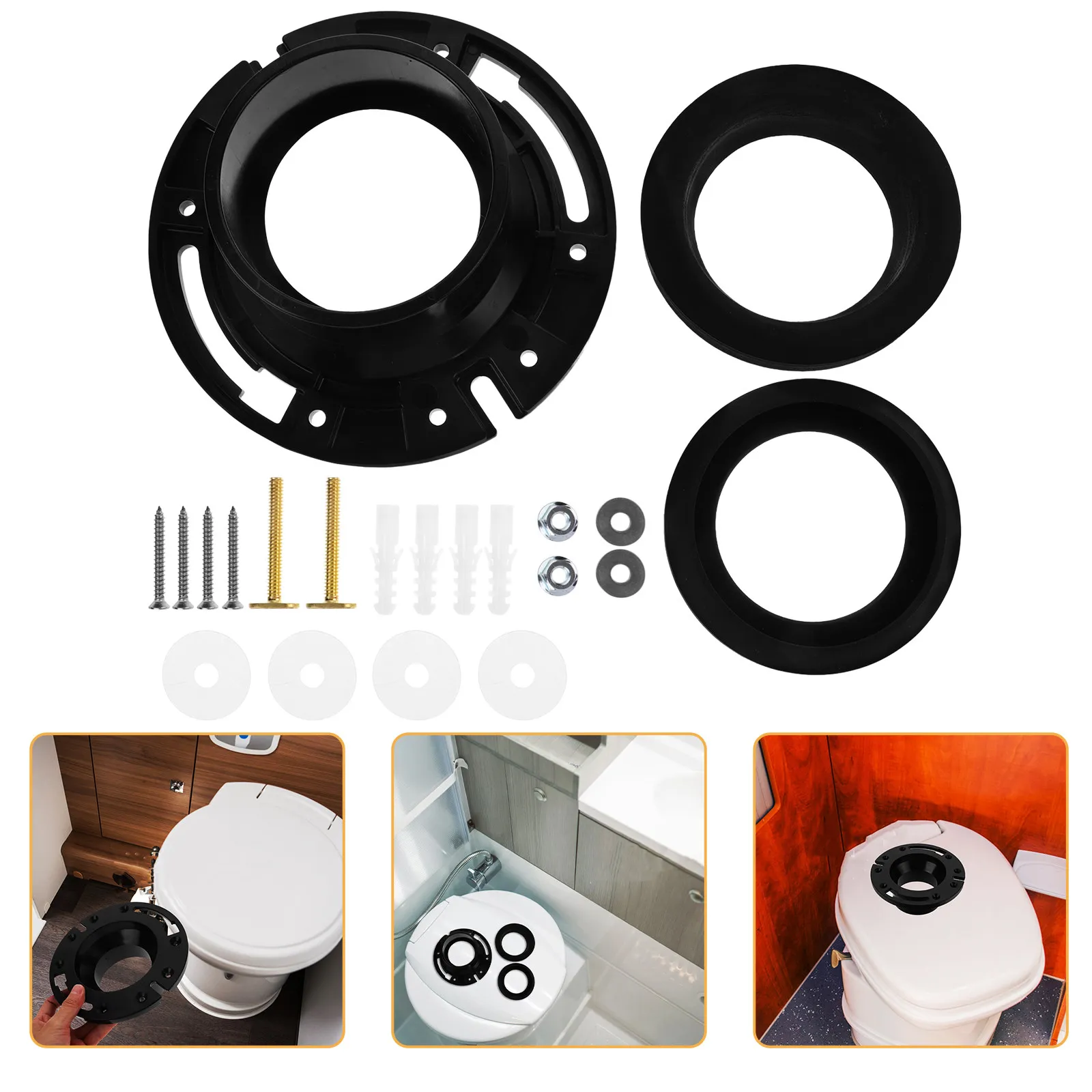 1Set Rv Toilet Seal Ring Replacement Kit ABS Leakproof Sealing Gasket for Camper Van Motorhome Bathroom Toilet Bowl Flange Set
1Set Rv Toilet Seal Ring Replacement Kit ABS Leakproof Sealing Gasket for Camper Van Motorhome Bathroom Toilet Bowl Flange Set