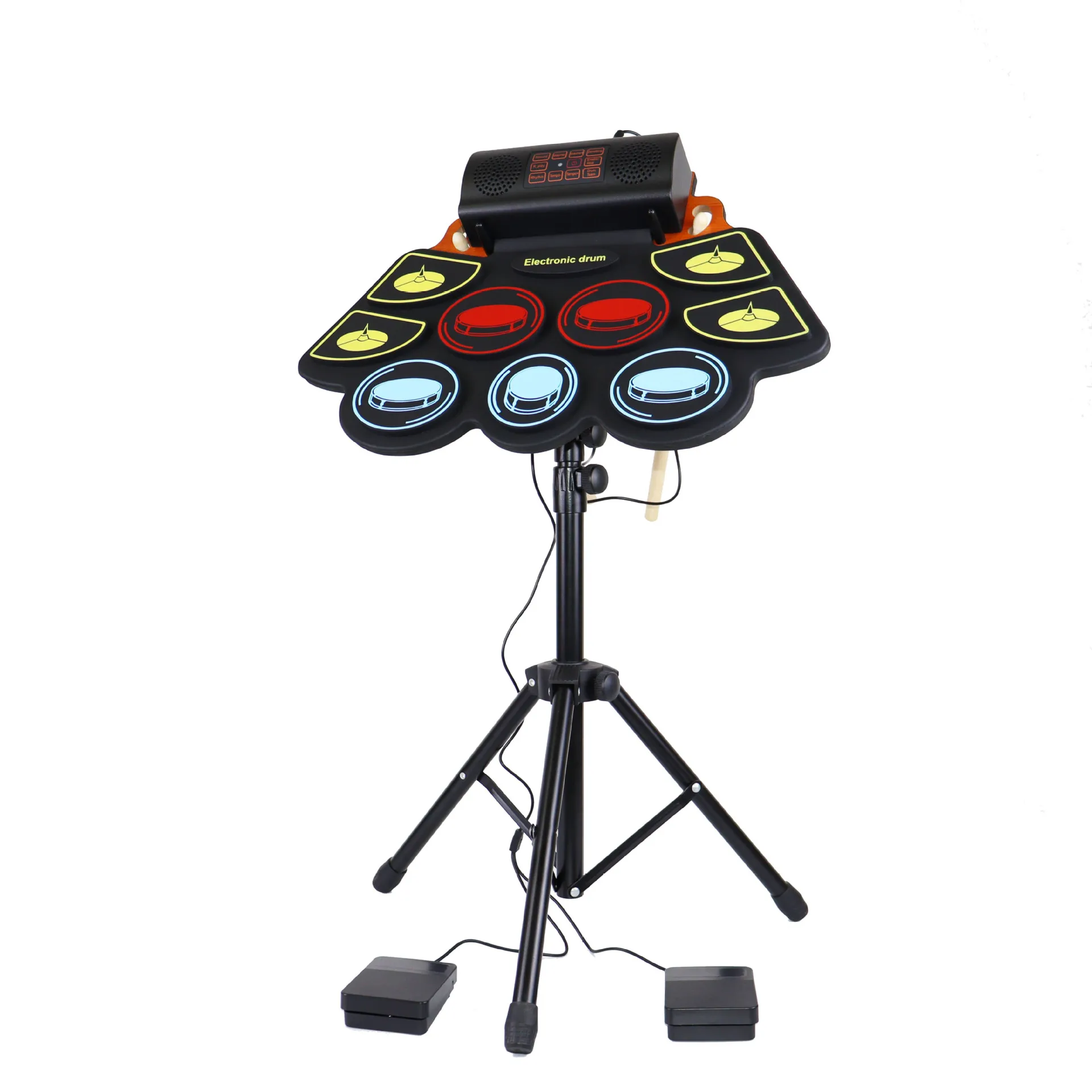 Hooqu Dual Bluetooth Dual Speaker Color Hand Roll Electronic Drum Children Adult Beginner Drum Set Portable Hand Roll Drum
Hooqu Dual Bluetooth Dual Speaker Color Hand Roll Electronic Drum Children Adult Beginner Drum Set Portable Hand Roll Drum