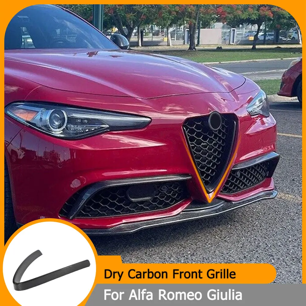 Dry Carbon Car Front Grill Mesh Frame Cover for Alfa Romeo Giulia Base Sport Quadrifoglio Sedan 4 Door 2015-2018 Front Grille
Dry Carbon Car Front Grill Mesh Frame Cover for Alfa Romeo Giulia Base Sport Quadrifoglio Sedan 4 Door 2015-2018 Front Grille