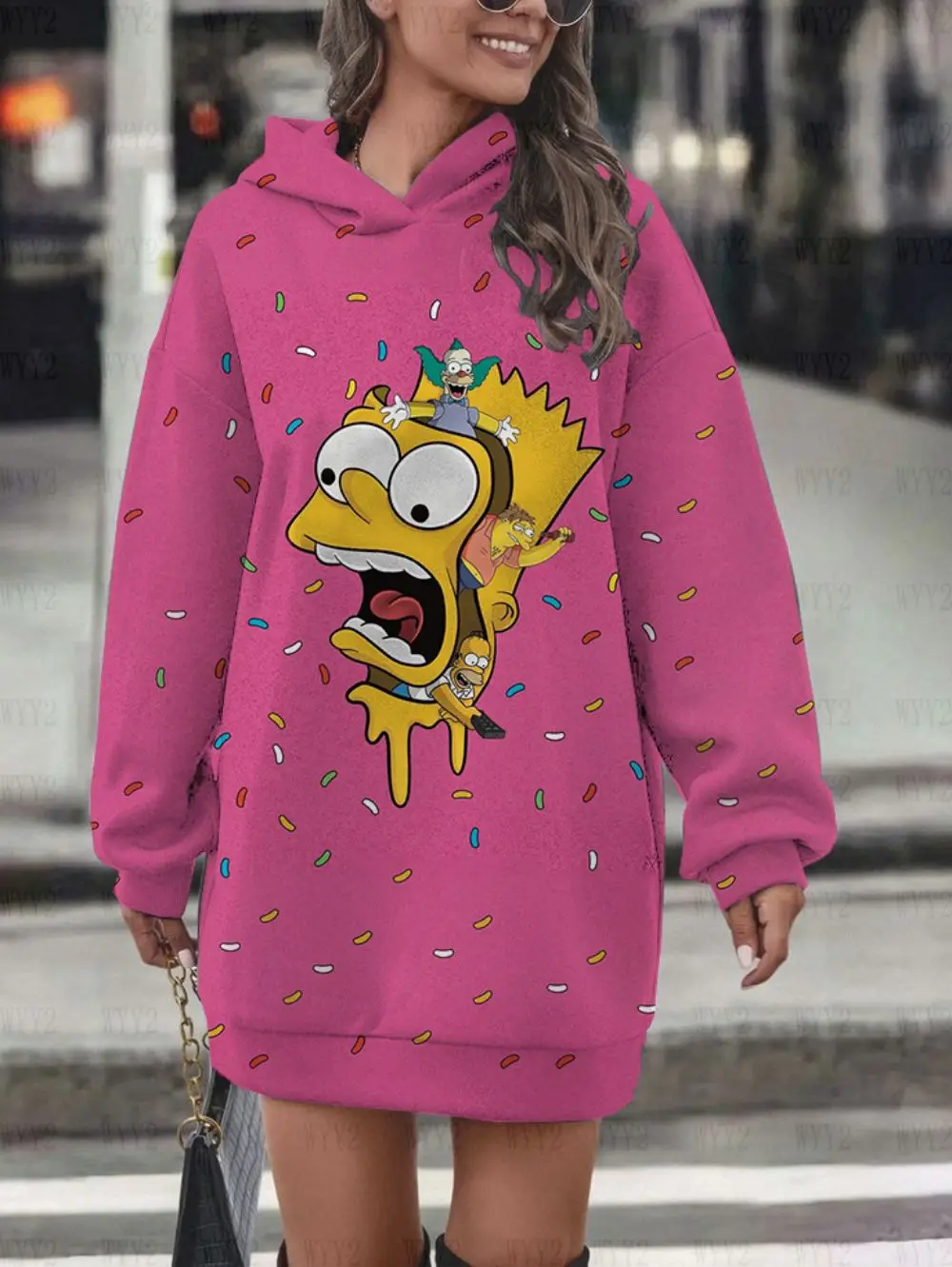Fashionable New Disney Series Simpsons Pattern Print Women's Long Sleeve Autumn and Winter Hoodie Dress Casual Sportswear
Fashionable New Disney Series Simpsons Pattern Print Women's Long Sleeve Autumn and Winter Hoodie Dress Casual Sportswear