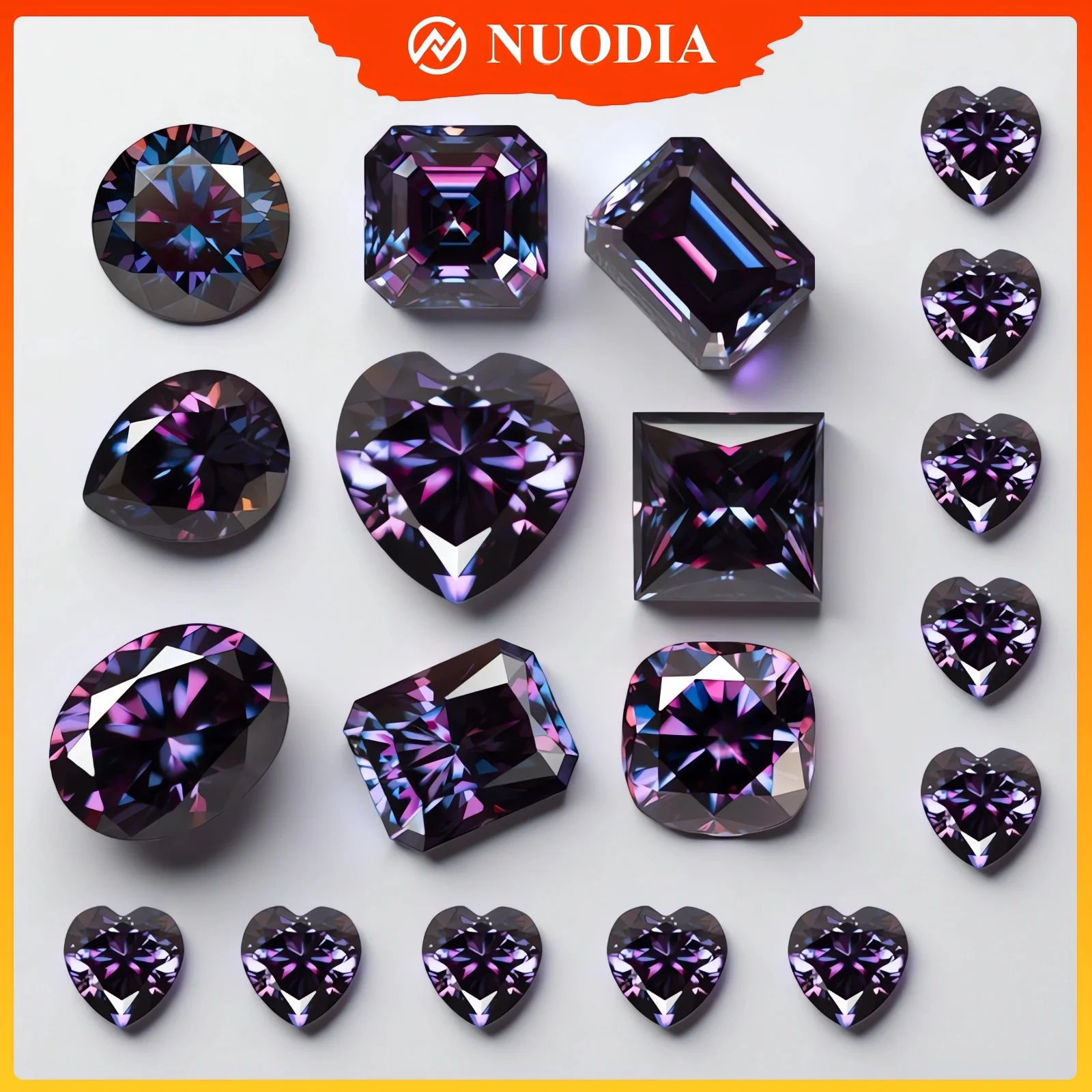 Top Royal Purple Moissanite Stone With Certificate 0.5-5.0ct Round/Pear/Emerald/Radiant/Oval/Princess/Heart/Asscher/Cushion Cut
Top Royal Purple Moissanite Stone With Certificate 0.5-5.0ct Round/Pear/Emerald/Radiant/Oval/Princess/Heart/Asscher/Cushion Cut