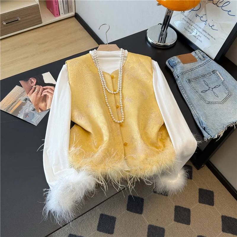 Новый китайский хлопковый термоватный комплект из двух предметов для женщин больших размеров, осень-зима, поездка на работу, мода
Новый китайский хлопковый термоватный комплект из двух предметов для женщин больших размеров, осень-зима, поездка на работу, мода