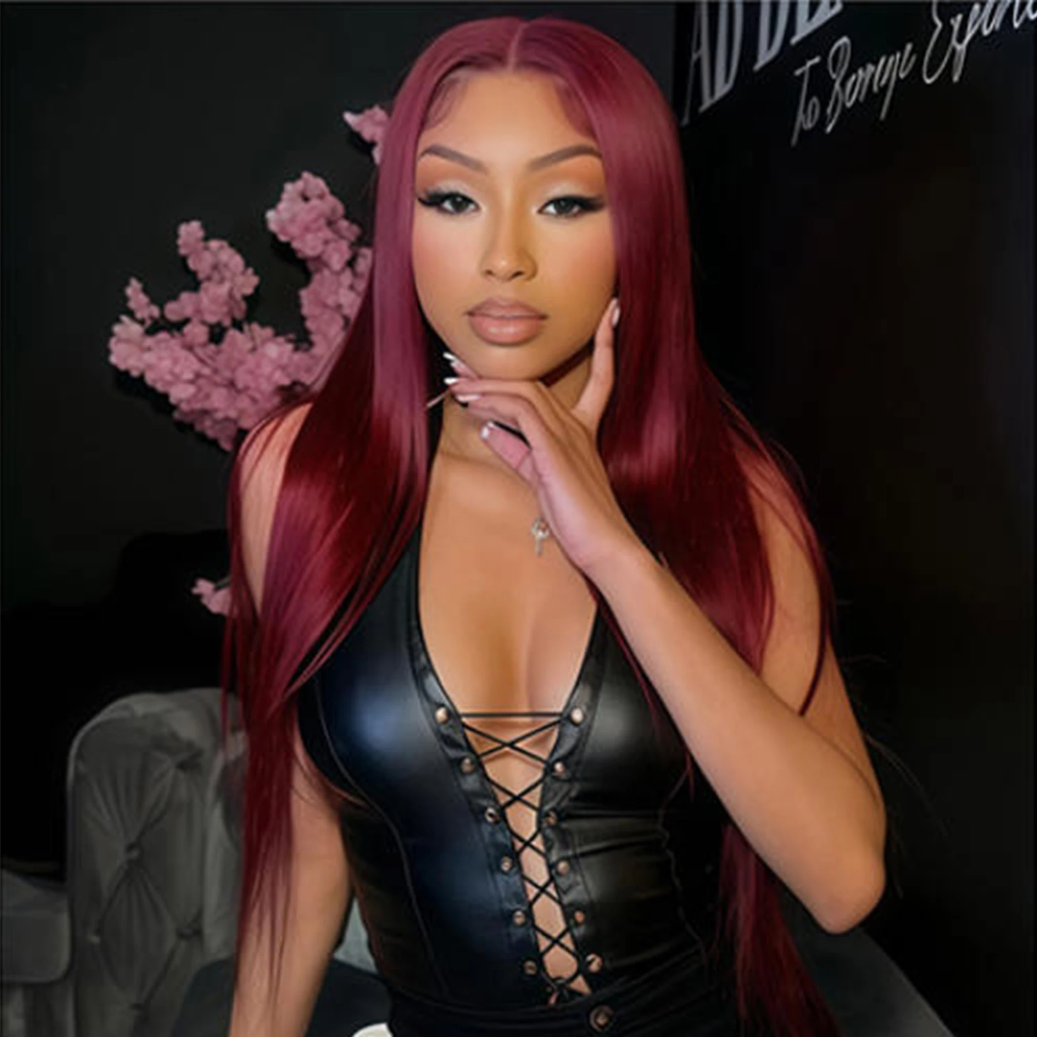 99J Burgundy Lace Frontal Human Hair Wig Wine Red Pre Plucked Red Hair Wig HD Straight Lace Front Wig Human
99J Burgundy Lace Frontal Human Hair Wig Wine Red Pre Plucked Red Hair Wig HD Straight Lace Front Wig Human