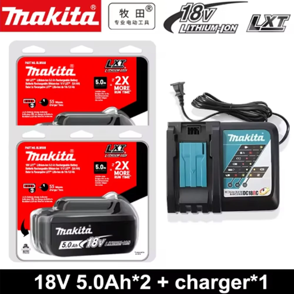 Makita 18V 6000mAh Lithium-Ion Rechargeable Power Tool Battery Original Packaging BL1860B BL1850 Compatible with LXT Series
Makita 18V 6000mAh Lithium-Ion Rechargeable Power Tool Battery Original Packaging BL1860B BL1850 Compatible with LXT Series