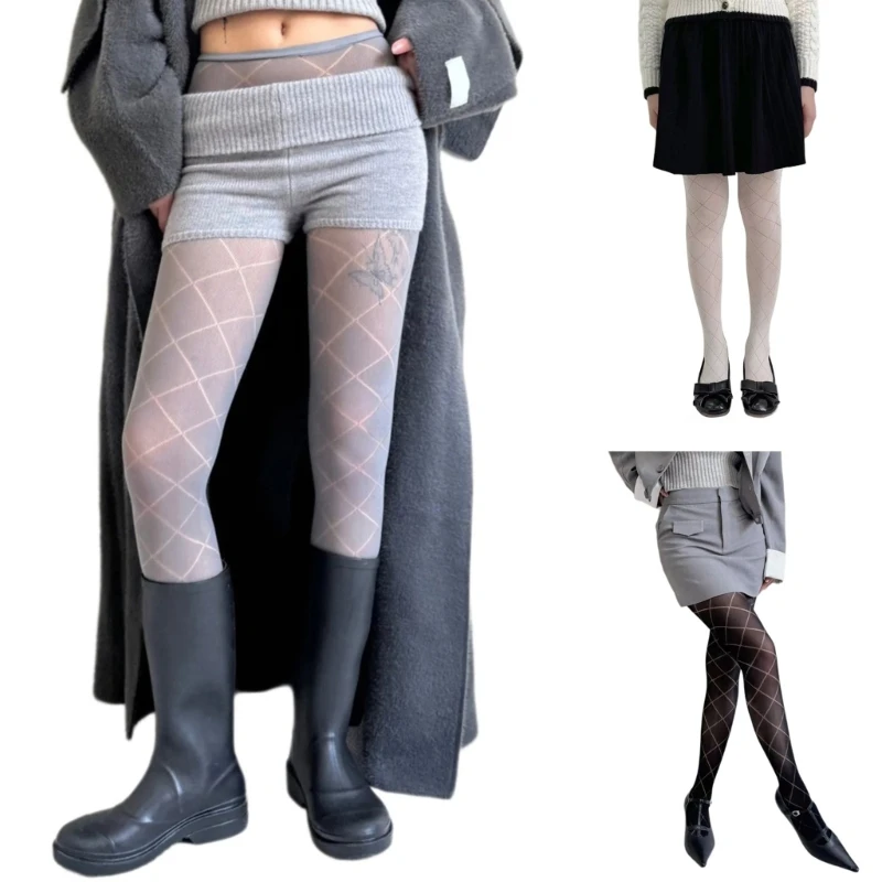 Women Sweet Fishnet Mesh Semi Sheer Tights Stockings Elegant Hollowed Plaids Jacquard Solid Color Pantyhose Leggings
Women Sweet Fishnet Mesh Semi Sheer Tights Stockings Elegant Hollowed Plaids Jacquard Solid Color Pantyhose Leggings
