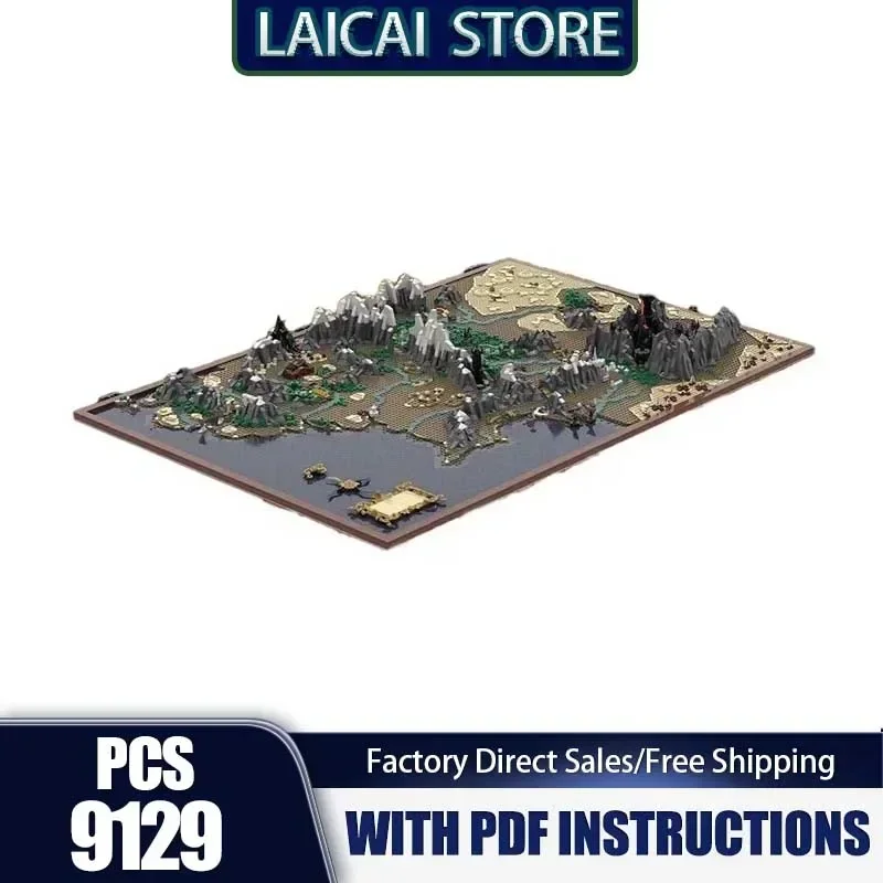 UCS Middle Earth Map Model Moc Building Blocks Movie Scene Magical Rings Technology Bricks DIY Assembly Street View Toys Gifts