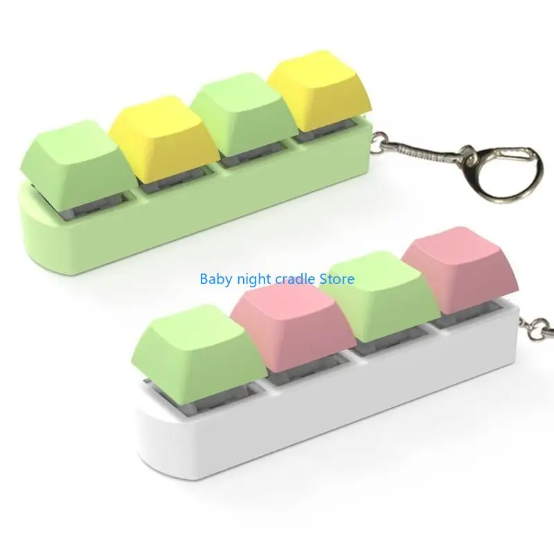 J2FF Colorful 4 Button Keyboard Keychain Backpack Pendant Stress Relief Toy Car Keychain Bag Birthday Gift for Girl
J2FF Colorful 4 Button Keyboard Keychain Backpack Pendant Stress Relief Toy Car Keychain Bag Birthday Gift for Girl