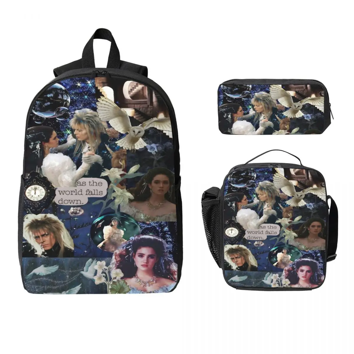 Labyrinth Movie Kids Backpack Lunch Box Pen Bags for Boys Girls Kindergarten Backpacks Kawaii Schoolbag Bookbag Set
Labyrinth Movie Kids Backpack Lunch Box Pen Bags for Boys Girls Kindergarten Backpacks Kawaii Schoolbag Bookbag Set