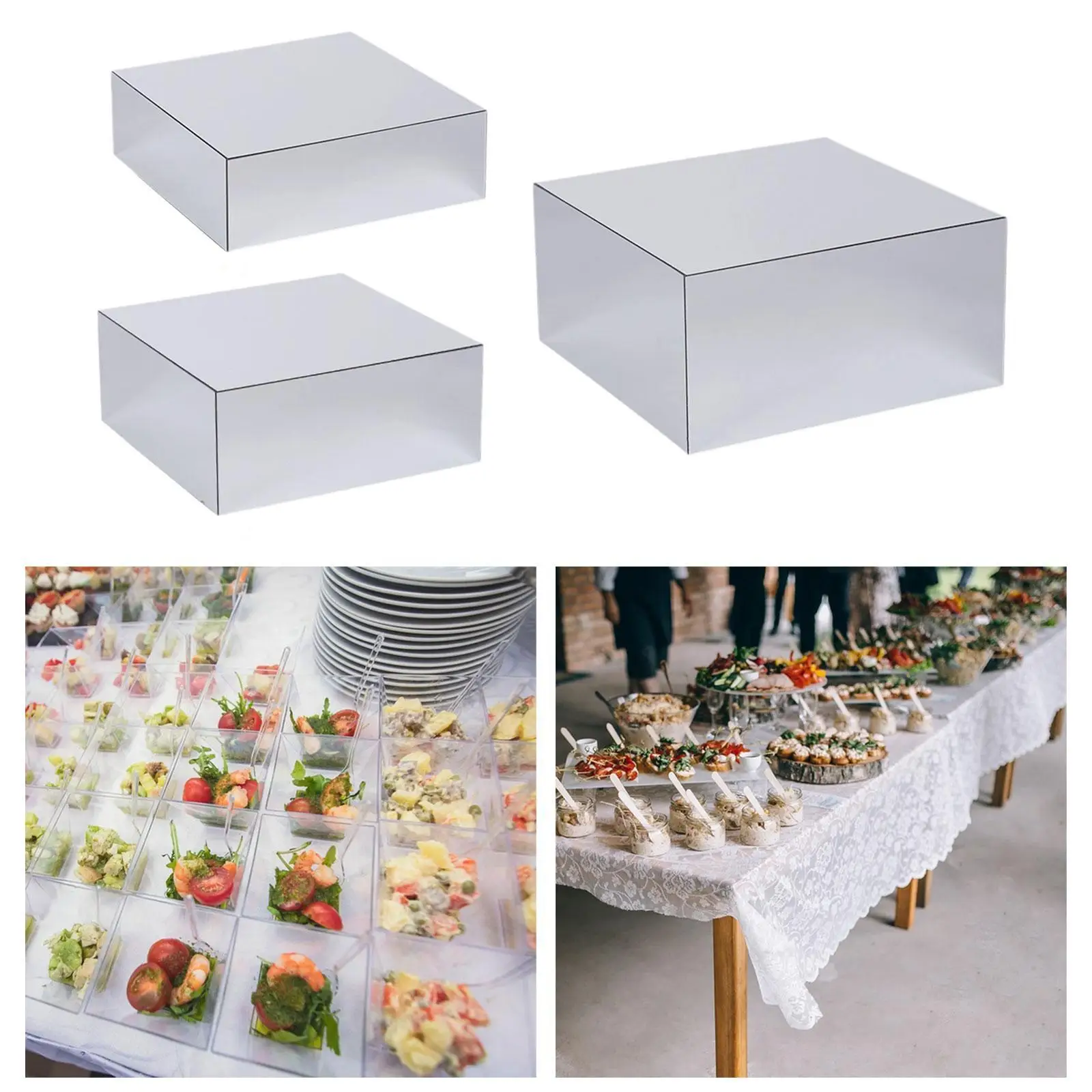 Buffet Riser Dessert Display Shelf Decorative Mirror Acrylic Versatile Birthday Party Cupcake Display Stands
Buffet Riser Dessert Display Shelf Decorative Mirror Acrylic Versatile Birthday Party Cupcake Display Stands