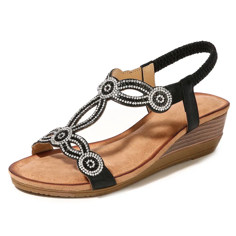 Women's Shoes Summer New Bohemia Wedge Women Sandals Rhinestone Woman Flip Flops Vintage Women Shoes Beach
Women's Shoes Summer New Bohemia Wedge Women Sandals Rhinestone Woman Flip Flops Vintage Women Shoes Beach