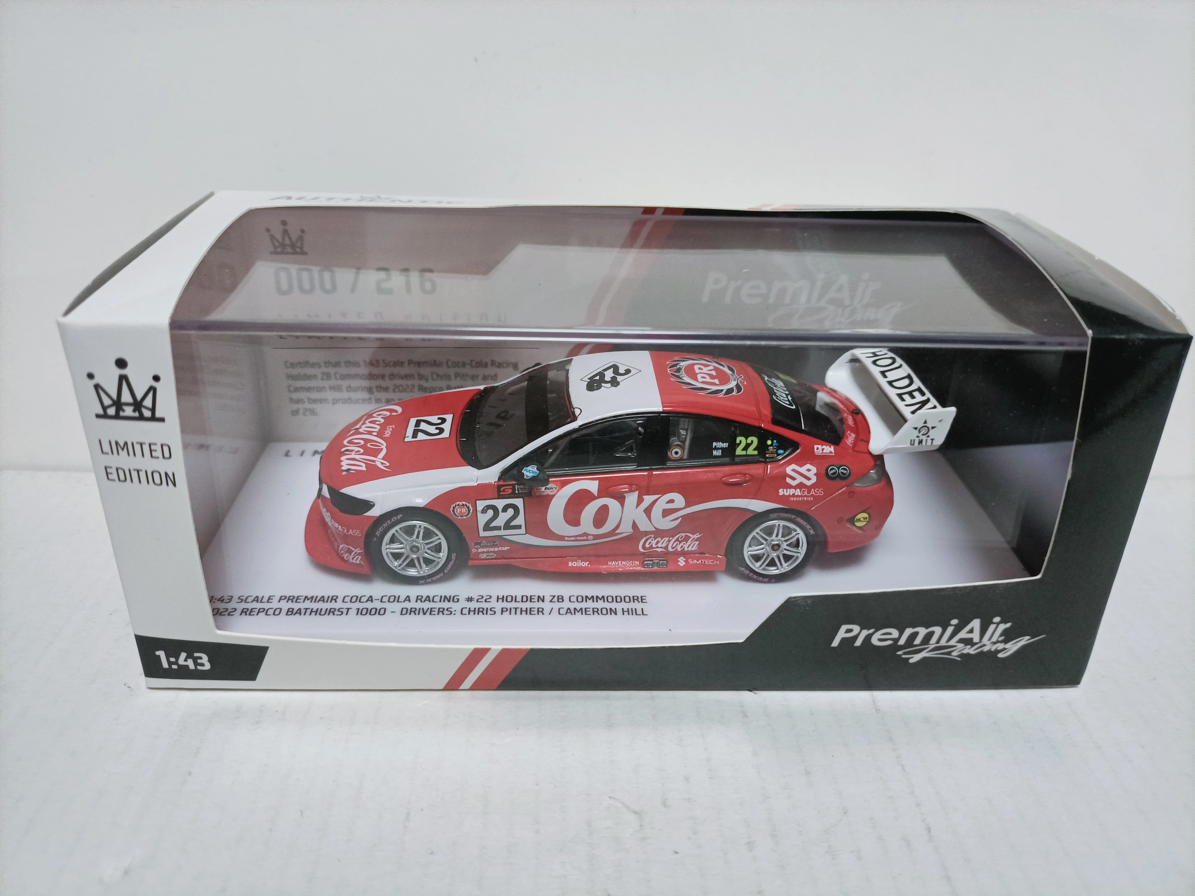 Аутентичная гоночная модель Commodore 1 43 Holden Premiair Coca Cola Holden2022
Аутентичная гоночная модель Commodore 1 43 Holden Premiair Coca Cola Holden2022