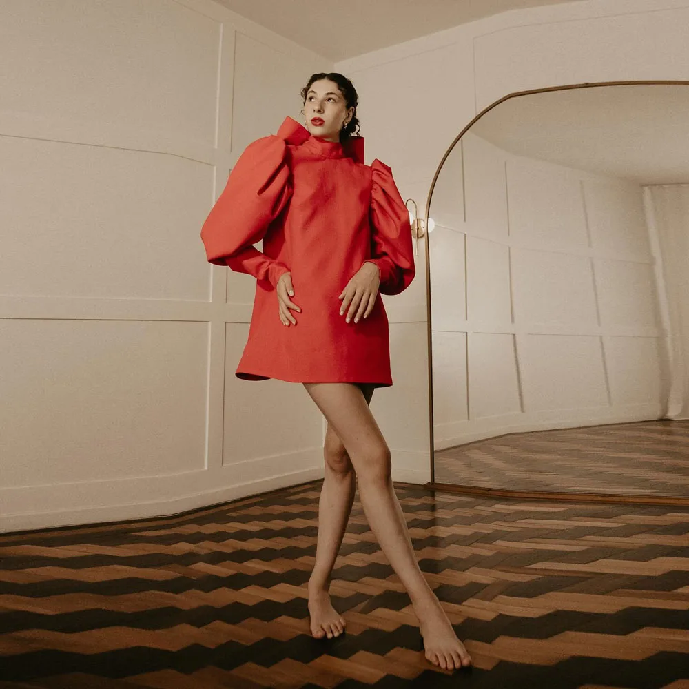 2025 Sweety Red Backless Women Dresses With Big Bow Puffy Sleeves A-line Short Girls Date Dress Birthday Dress Female Maxi Dress
2025 Sweety Red Backless Women Dresses With Big Bow Puffy Sleeves A-line Short Girls Date Dress Birthday Dress Female Maxi Dress