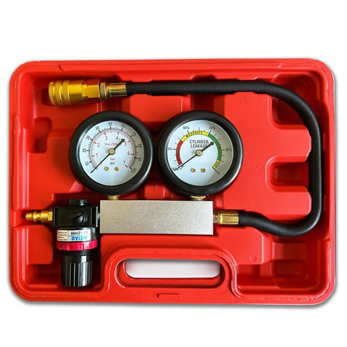ABUA Automotive Cylinder Leak Detector TU-21 Petrol Engine Gauge Tool for Car Compression Leakage Detector Kit
ABUA Automotive Cylinder Leak Detector TU-21 Petrol Engine Gauge Tool for Car Compression Leakage Detector Kit