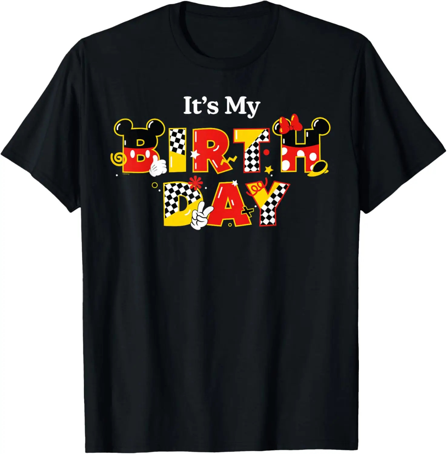 Mickey & Minnie "It's My Birthday" Big Letters Party T-Shirt Summer Short-Sleeved Breathable Sweat-Wicking Versatile Fashion
Mickey & Minnie "It's My Birthday" Big Letters Party T-Shirt Summer Short-Sleeved Breathable Sweat-Wicking Versatile Fashion