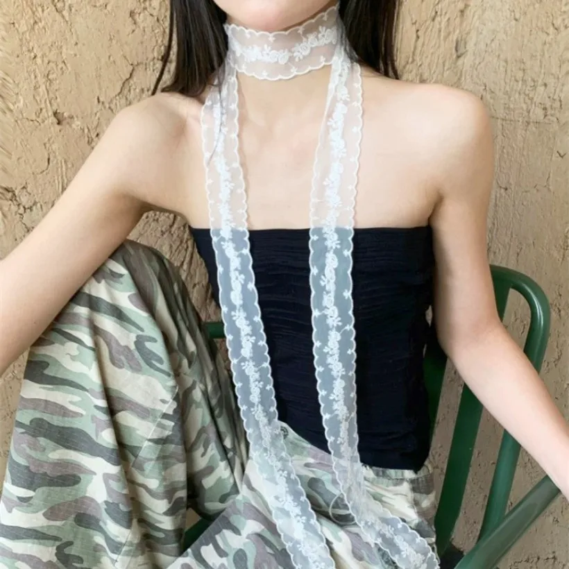 Premium Korean White Lace Scarf Women Summer 180CM Mesh Embroidery Flower Narrow Belt Versatile Neck Wrap Ribbon
Premium Korean White Lace Scarf Women Summer 180CM Mesh Embroidery Flower Narrow Belt Versatile Neck Wrap Ribbon