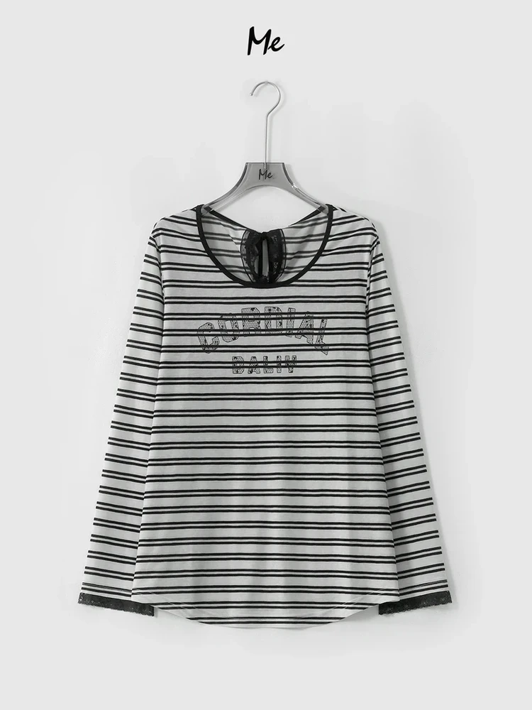 ME Homeyang Striped Loose Fit T-irt Women's Sport Sle Long Sve Sunscreen Comfortable Lace Ribbon Faionable T-irt
ME Homeyang Striped Loose Fit T-irt Women's Sport Sle Long Sve Sunscreen Comfortable Lace Ribbon Faionable T-irt