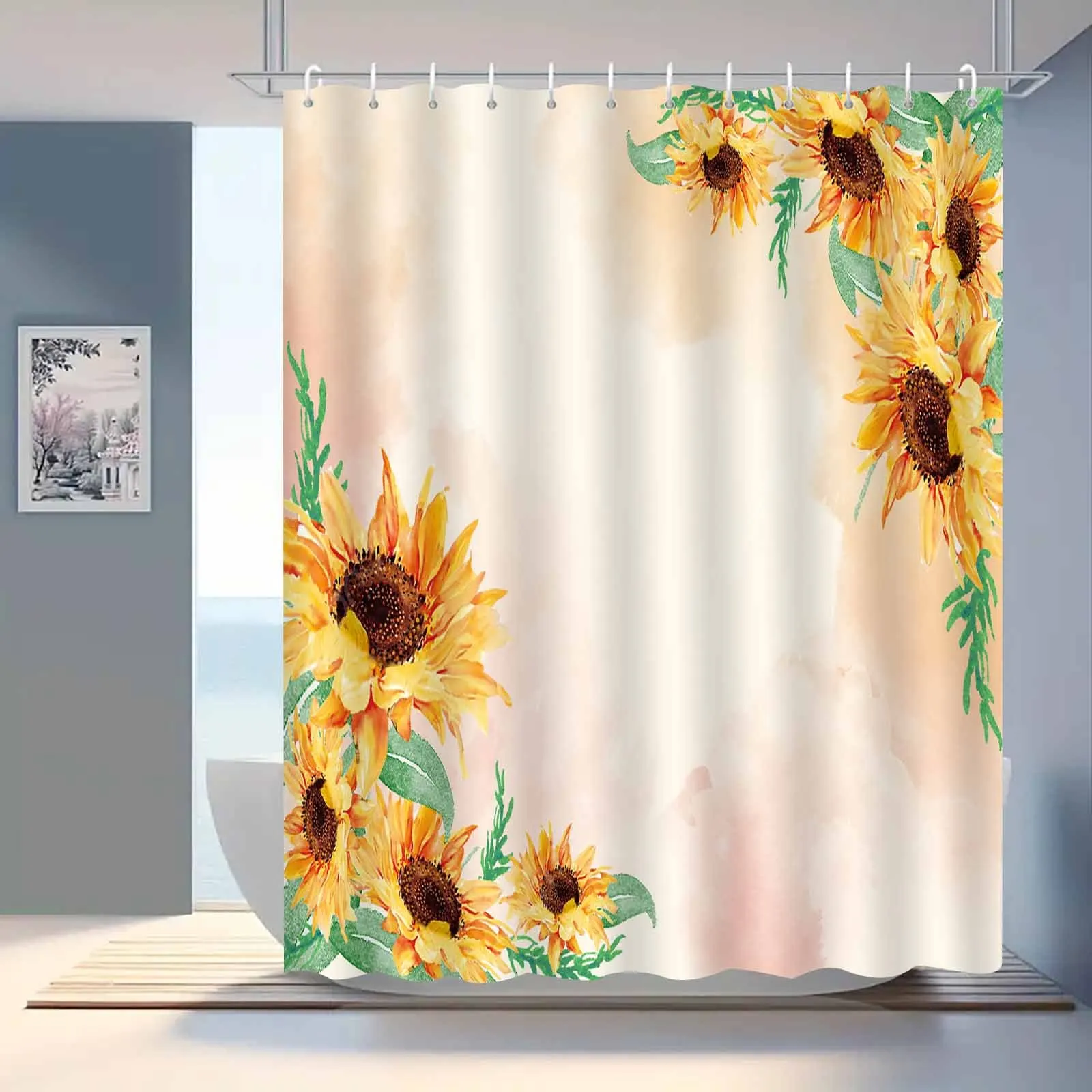 1 шт. занавеска для душа с узором под подсолнух, из полиэстера, подходит для машинной стирки, подходит для декора ванной комнаты.
1 шт. занавеска для душа с узором под подсолнух, из полиэстера, подходит для машинной стирки, подходит для декора ванной комнаты.