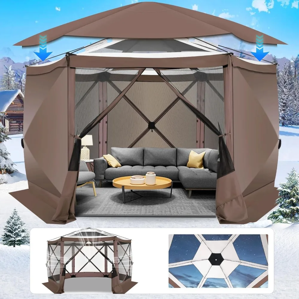 12x12FT Pop Up Gazebo Screen Tent Screen House for Camping, Screen Room with Mosquito Netting, Hub Tent Instant, Customized
12x12FT Pop Up Gazebo Screen Tent Screen House for Camping, Screen Room with Mosquito Netting, Hub Tent Instant, Customized
