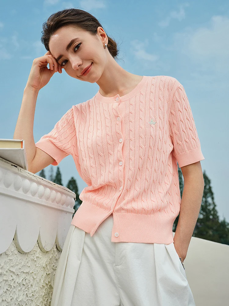 Pink ort Sve Knitted Sweater Women's Spring Summer New Sle Navigare Little Sailing Boat Knotted Cardigan Jaet
Pink ort Sve Knitted Sweater Women's Spring Summer New Sle Navigare Little Sailing Boat Knotted Cardigan Jaet