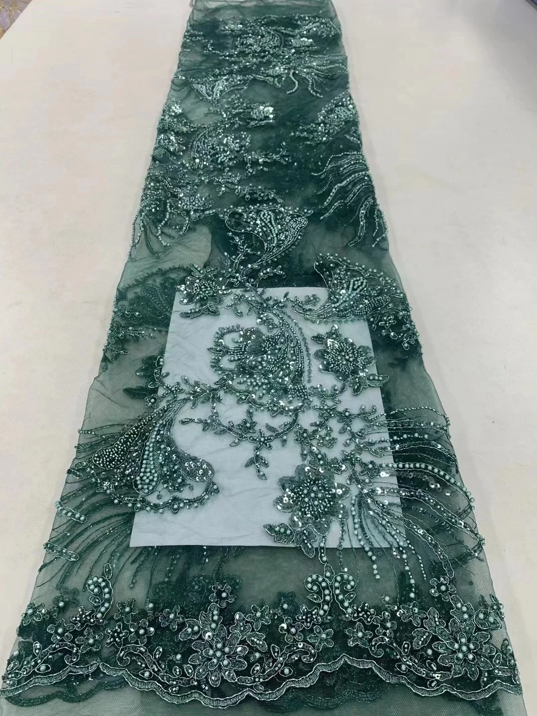 African Tulle Green Sequins Lace Fabric 2024 High Quality Lace Material French Beaded Lace Fabric For Wedding Party Sewing 5yard
African Tulle Green Sequins Lace Fabric 2024 High Quality Lace Material French Beaded Lace Fabric For Wedding Party Sewing 5yard