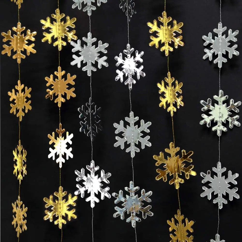 Frozen Birthday Party Decorations Silver Gold Paper Little Snowflake Garland for Winter Wonderland Party Christmas Decoration
Frozen Birthday Party Decorations Silver Gold Paper Little Snowflake Garland for Winter Wonderland Party Christmas Decoration