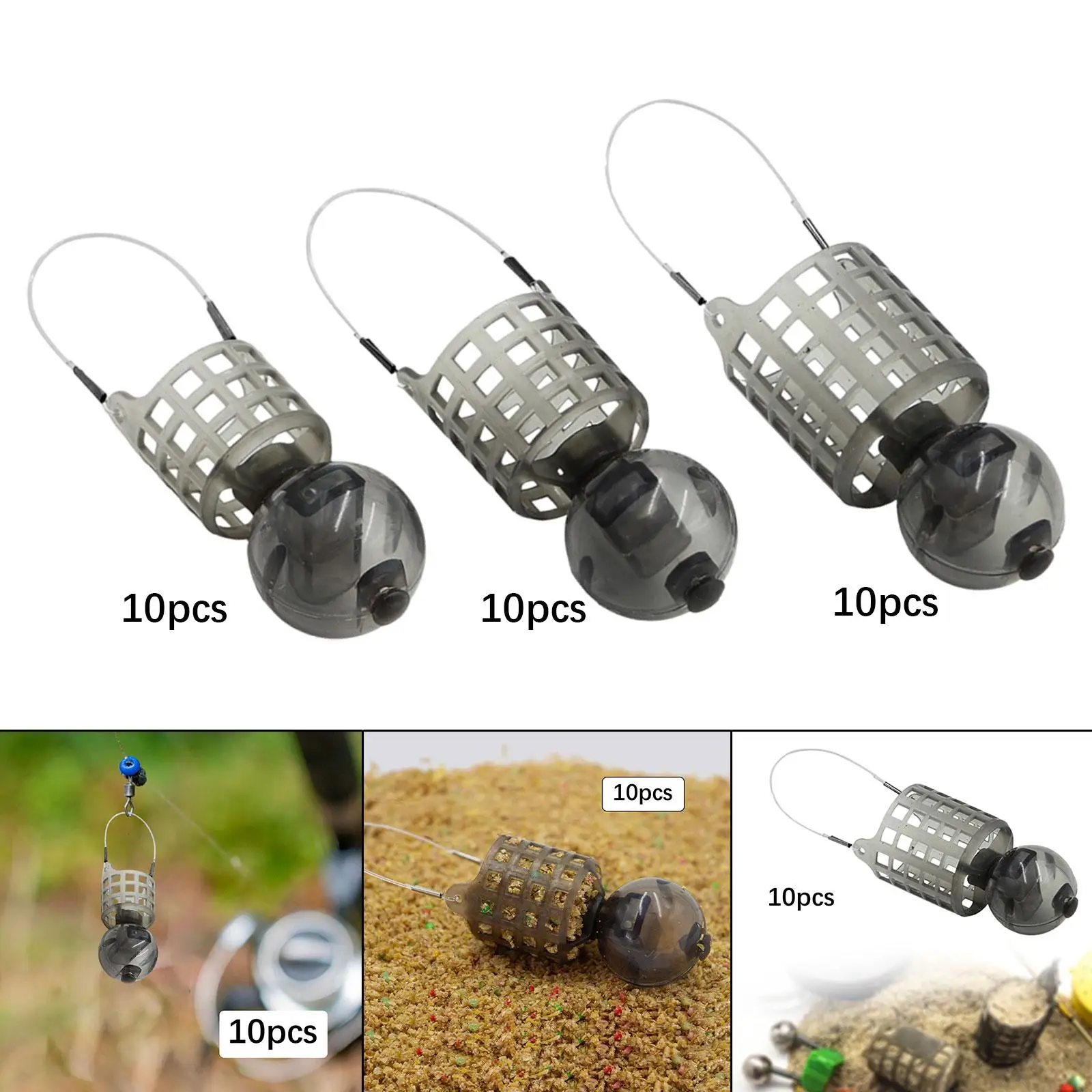 10 Pieces Fishing Feeders Carp Bait Cage Accessory Sturdy Equipment Portable Carp Feeders Baits Container for Crayfish Minnow
10 Pieces Fishing Feeders Carp Bait Cage Accessory Sturdy Equipment Portable Carp Feeders Baits Container for Crayfish Minnow