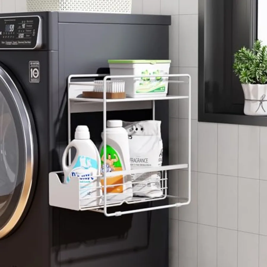 Magnetic Shelves for Washing Machine with Pull Out Metal Drawer, Magnetic Spice Rack for Fridge, Magnetic Rack with no Installa
Magnetic Shelves for Washing Machine with Pull Out Metal Drawer, Magnetic Spice Rack for Fridge, Magnetic Rack with no Installa