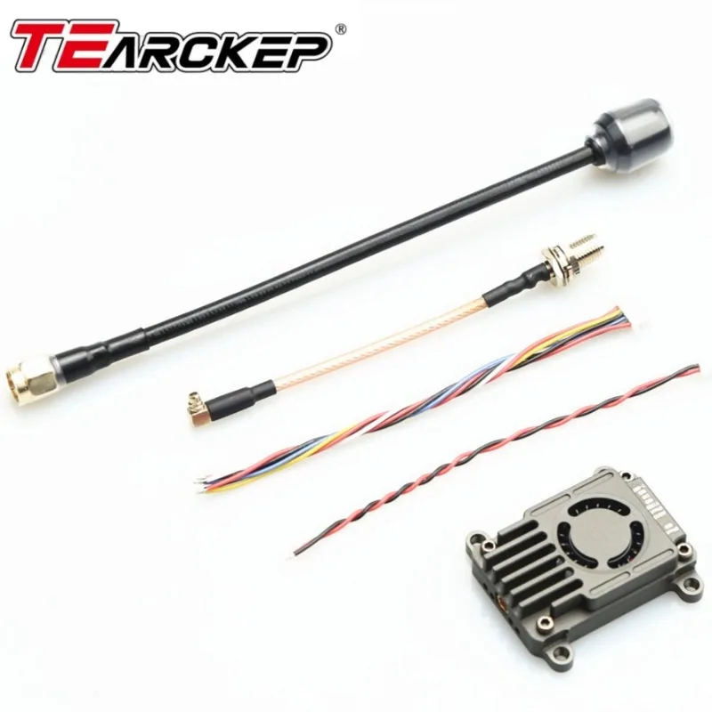 TEARCKEP 4.9G/5.8G/6G 3W FPV Video Transmitter VTX 72CH Long Range RC Drone OSD Compatible with Cooling Fan for FPV Quadcopter
TEARCKEP 4.9G/5.8G/6G 3W FPV Video Transmitter VTX 72CH Long Range RC Drone OSD Compatible with Cooling Fan for FPV Quadcopter