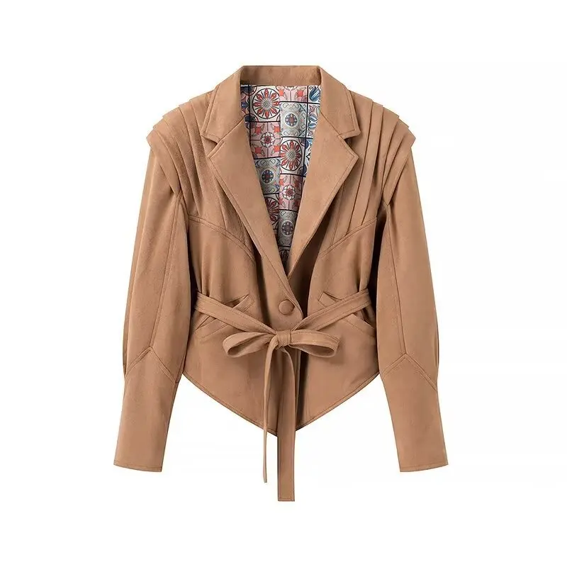 Autumn Winter Fashion New Suede Jacket Turn Down Collar One Button With Belt Coat Thick Warm Basic Casual Coat Women
Autumn Winter Fashion New Suede Jacket Turn Down Collar One Button With Belt Coat Thick Warm Basic Casual Coat Women