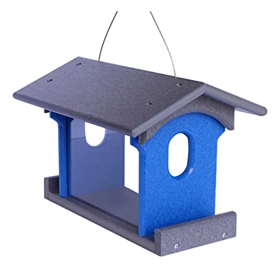 Hanging bird feeder for mealworms made of poly lumber ideal for outdoor use durable weather-resistant available in natural wood
Hanging bird feeder for mealworms made of poly lumber ideal for outdoor use durable weather-resistant available in natural wood