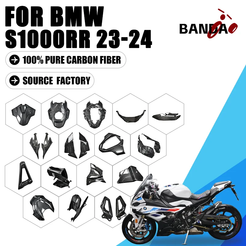 For BMW S1000RR S1000 RR 2023 2024 Motorcycle Accessories Pure Carbon Fiber Dry Carbon Parts Fairing Kit
For BMW S1000RR S1000 RR 2023 2024 Motorcycle Accessories Pure Carbon Fiber Dry Carbon Parts Fairing Kit