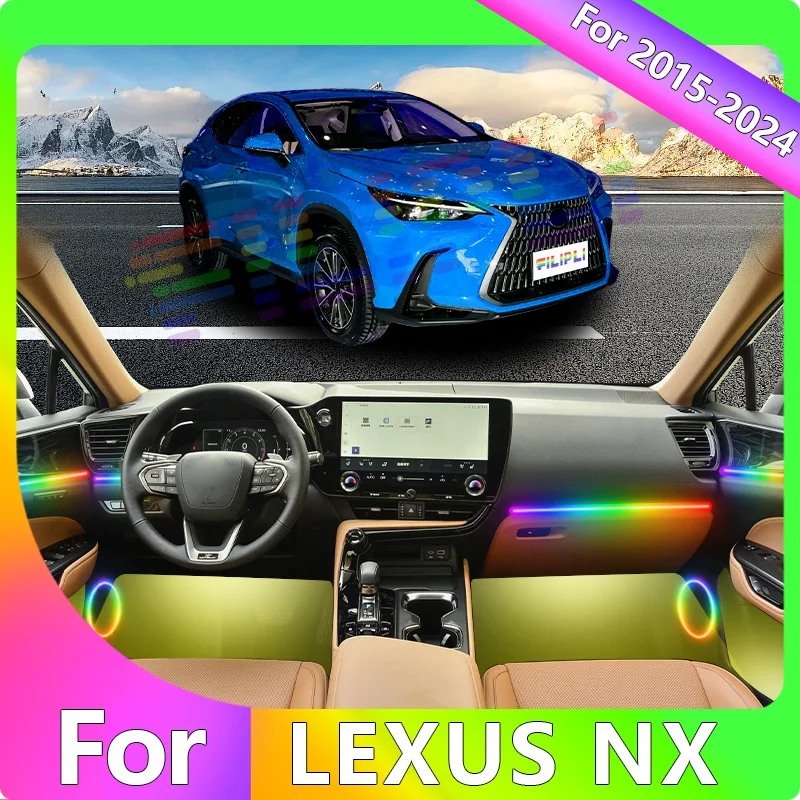 FILIPLI For LEXUS NX For 2016 Smart Music Dynamic RGB LED Strip USB 12V Powered RGB LED Strip with Smartphone Sync Auto Dimming
FILIPLI For LEXUS NX For 2016 Smart Music Dynamic RGB LED Strip USB 12V Powered RGB LED Strip with Smartphone Sync Auto Dimming