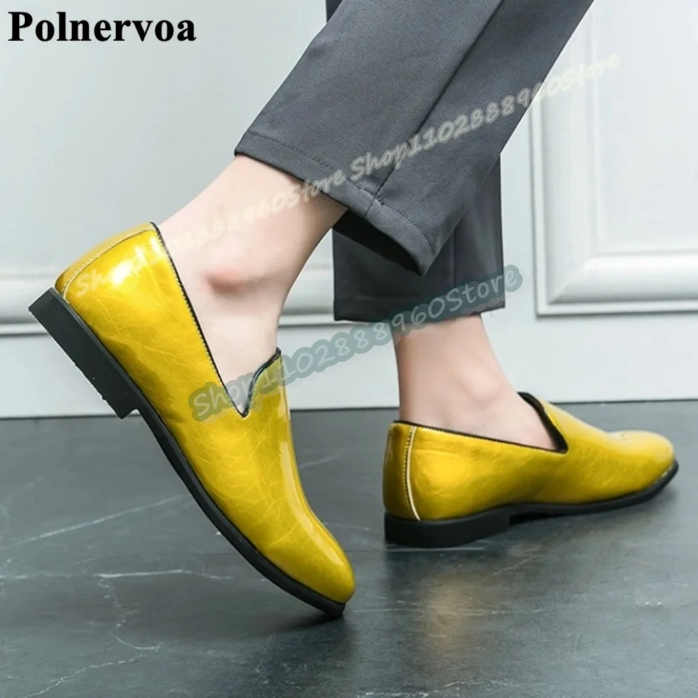 Runway Yellow Glossy Leather Simple Style Men Pumps Flats Party Shoes For Men Slip On Banquet Fashionable Catwalk 2026 Men Pumps
Runway Yellow Glossy Leather Simple Style Men Pumps Flats Party Shoes For Men Slip On Banquet Fashionable Catwalk 2026 Men Pumps