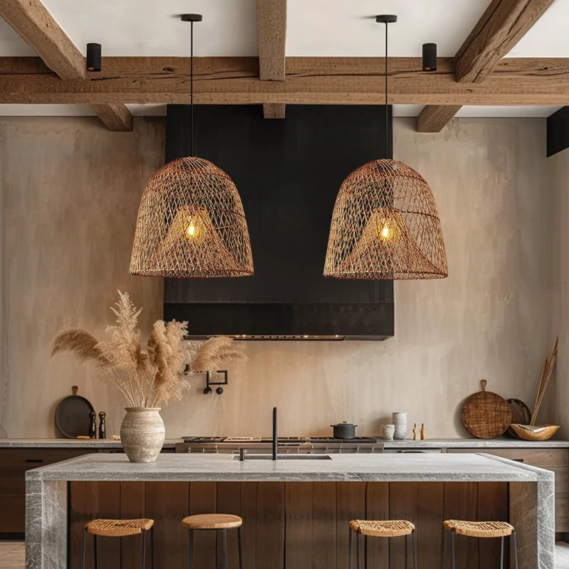 Japanese Style Wooden Woven Handmade Pendant Lights Rattan Pendant Lamp For Living Room Restaurant Wabi Sabi Wicker Chandelier
Japanese Style Wooden Woven Handmade Pendant Lights Rattan Pendant Lamp For Living Room Restaurant Wabi Sabi Wicker Chandelier
