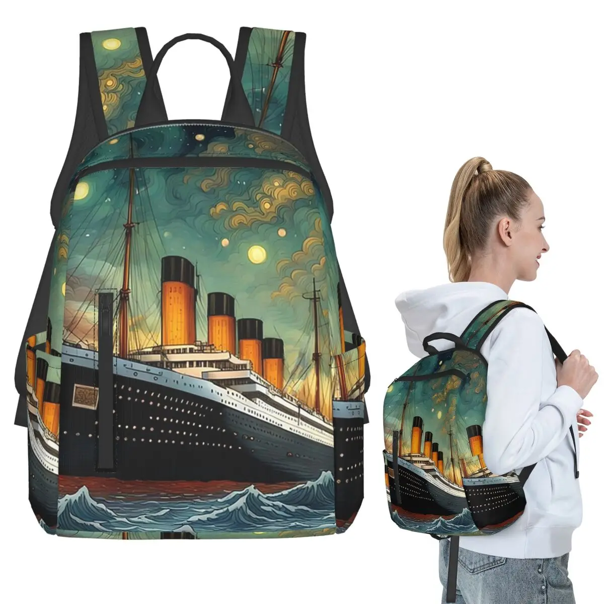 Titanic Ocean Liner At Sea Backpack Student BookBag Children School Bag Laptop Shoulder Bags Boys Girls
Titanic Ocean Liner At Sea Backpack Student BookBag Children School Bag Laptop Shoulder Bags Boys Girls