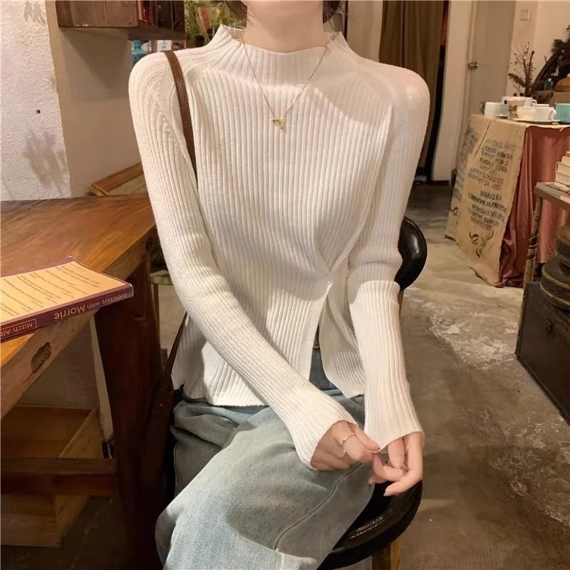 Women Clothes Spring Autumn Fashion Casual Screw Thread Solid Color Mock Neck Ladies All-match Temperament Long Sleeve Cardigan
Women Clothes Spring Autumn Fashion Casual Screw Thread Solid Color Mock Neck Ladies All-match Temperament Long Sleeve Cardigan