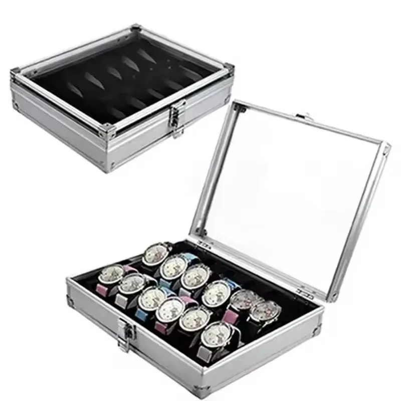 Useful Aluminium Watches Box 12/6 Grid Slots Jewelry Watches Display Storage Box Square Case Suede Inside Rectangle Watch Holder
Useful Aluminium Watches Box 12/6 Grid Slots Jewelry Watches Display Storage Box Square Case Suede Inside Rectangle Watch Holder