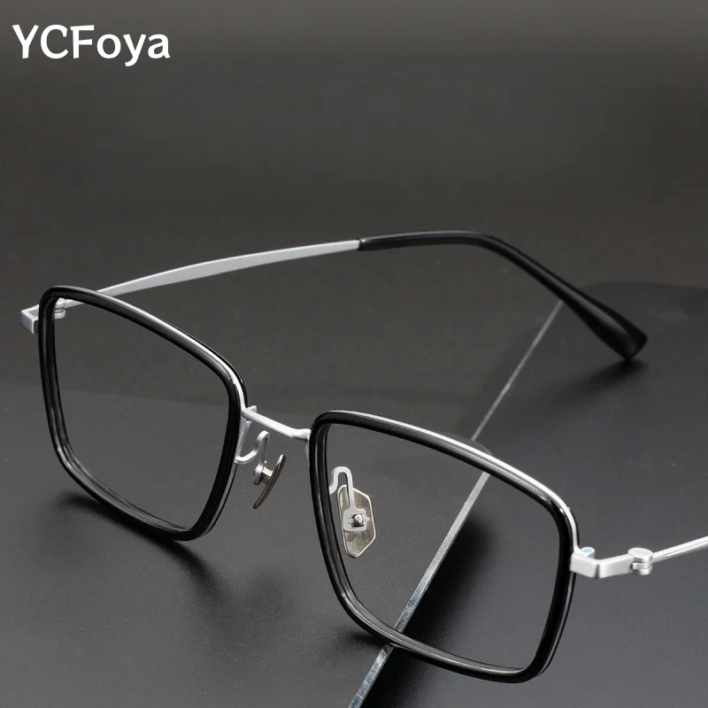 YCFoya Ultra-light Men's Luxury Pure Titanium Square Glasses Retro Simple Big Size 150mm Optical Prescription Eyeglasses 18351
YCFoya Ultra-light Men's Luxury Pure Titanium Square Glasses Retro Simple Big Size 150mm Optical Prescription Eyeglasses 18351